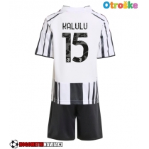 Otroške Nogometnih dresov Juventus Pierre Kalulu #15 Domači 2025-26 Kratki rokavi (+ hlače)